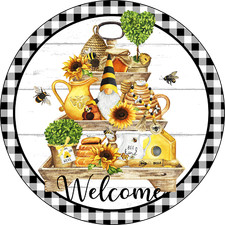 WELCOME FROM THE GNOMES Design  Metal Sign PLEASE READ DESCRIPTION 