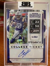 2020 CLYDE EDWARDS-HELAIRE Panini Contenders College Ticket 1/23 RC Cracked Ice