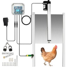 VEVOR Kit Porte Automatique Poulailler Ouvre-Porte pour Poulets Canards 12V DC