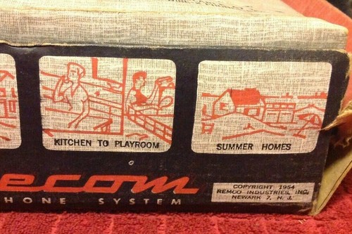 Vintage Remco Pair Telecom Interphone System Wired Telephone Room Game Box - Picture 6 of 12