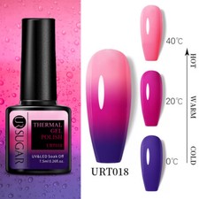 Thermal Colour Changing Nail Gel Polish Varnish Holographic Shiny Neon Glitter