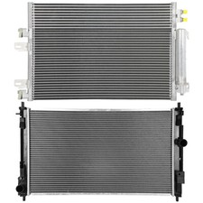 Radiator & AC Condenser Cooling Kit For 2007 2008-2016 Jeep Patriot 2.4L 2.0L