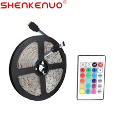 5M RGB 2835 Waterproof 300 LED Strip light SMD 24 Key US Remote 12V Colorful Kit