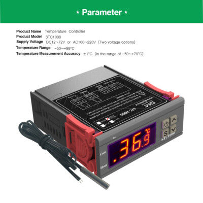 STC-1000 AC110-220V Digital Temperature Controller Thermostat Aquarium Sensor-