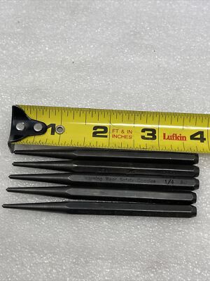 Lot Of (5) SK Hand Tools 1/4" Center Punches, 3 3/4" Long - Foto 2