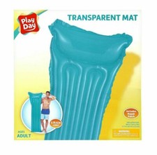 1 blue mat, floats,raft. For Pool/Beach,5ft 6 Long, Adult size w/ repair patch