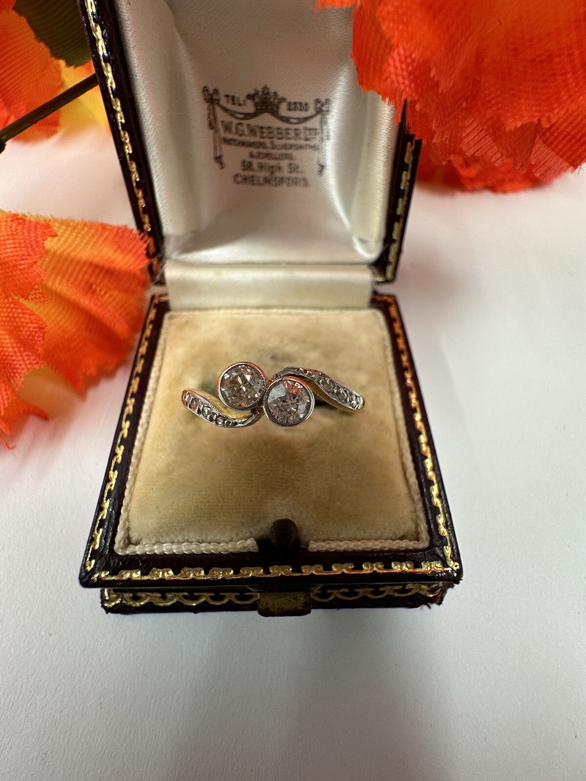Stunning Toi En Moi 0.45ct Diamond 18k 2 Stone Ring