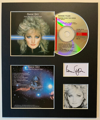 BONNIE TYLER - Signed Autographed -FASTER THAN THE SPEED OF NIGHT- Album Display