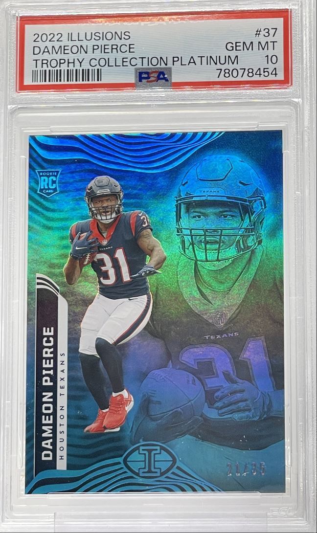 Dameon Pierce Panini Illusions #37 Trophy Collection Platinum
