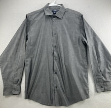 Chaps Dress Shirt Boys Size XL 18-20 Gray Long Sleeve Button Up