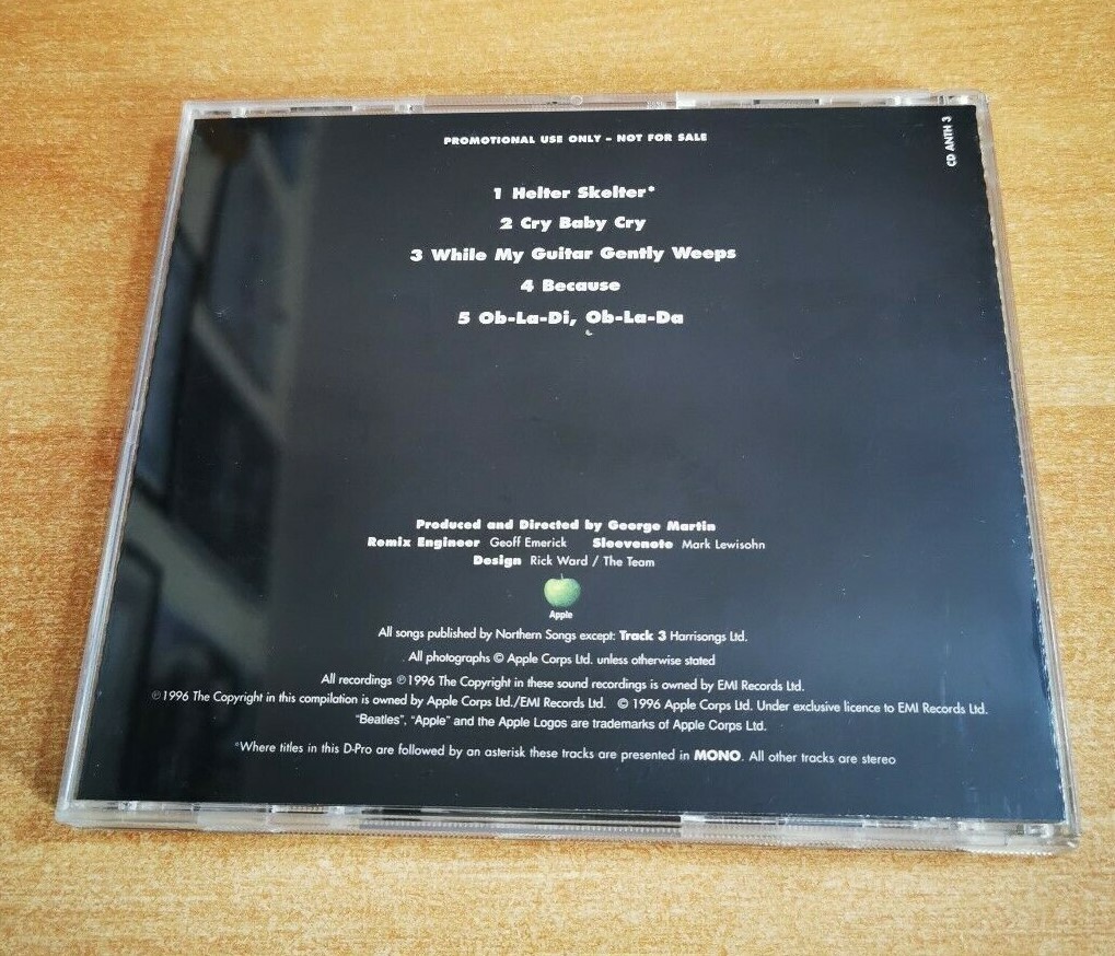 THE BEATLES Anthology 3 RAREST UK PROMO CD SINGLE SAMPLER 5 TRACKS