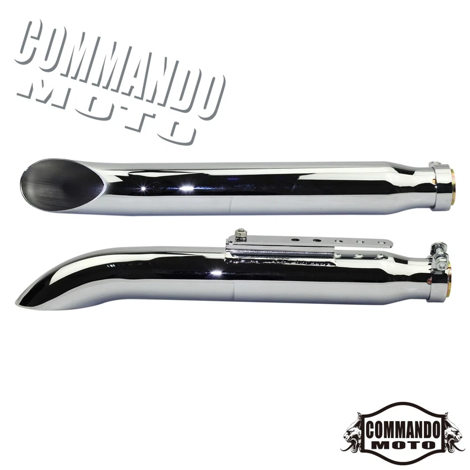 Silenciador de tubo de escape de motocicleta para Honda Harley Suzuki VL 125 800 1500 Intruder Foto 4 de 4