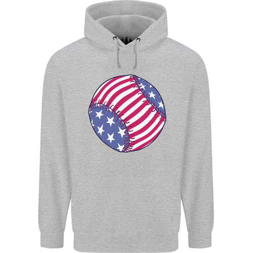 Baseball USA Stars and Stripes American Flag Childrens Kids Hoodie - Picture 10 of 88