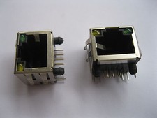 30 pcs RJ45 Modular Network PCB Jack Connector 56 8P w/ LED Lamp 8P8C Side Entry