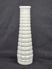 E.O. Brody Quilted Waffle Pattern Milk Glass Bud Vase M-147 Flawless Free Ship