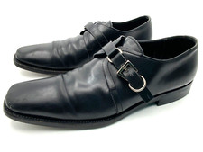 Prada Monk Strap Moc Toe Derby Leather Men 6.5