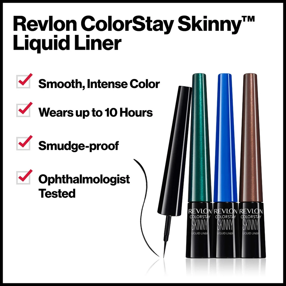 NEW - Revlon Colorstay Skinny Liquid Eyeliner, #302 Electric Blue (UNCARDED) - Image 2 of 2