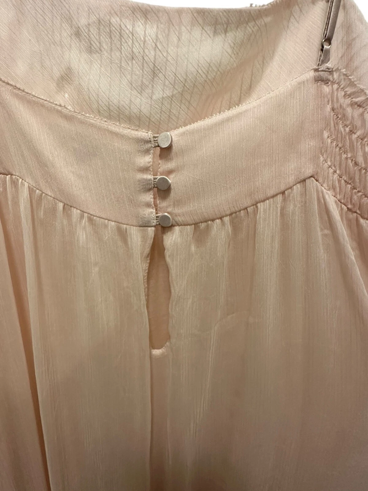 UNDERCOVER Camicia da notte lunga rosa chiaro vintage etichetta oro Victoria Secret con paillettes taglia