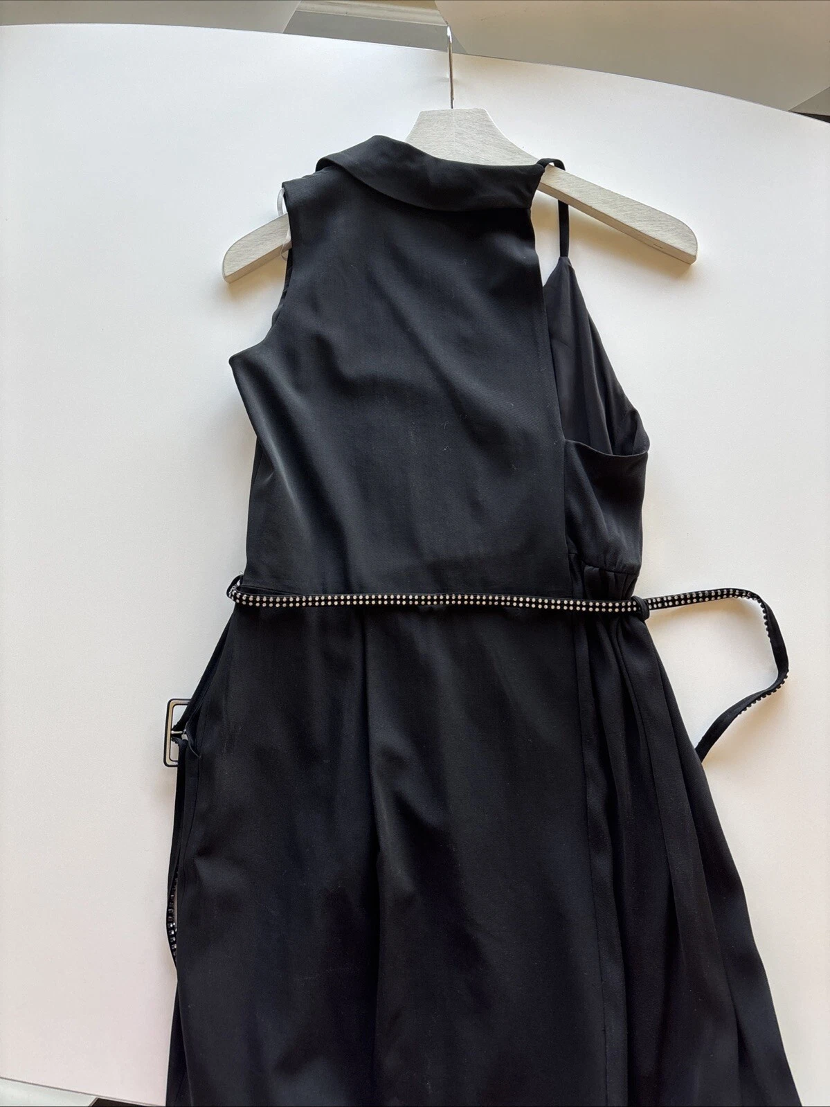 MAISON MARGIELA Nuovo con etichetta! ABITO CINTURA ASIMMETRICA MAISON MARTIN MARGIELA FOR H&M NERO LANA SETA EU38