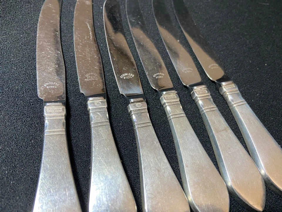 Georg Jensen Continental a/k/a Antik Sterling Silver Fruit/Dessert Knives (6) - Image 3 of 4
