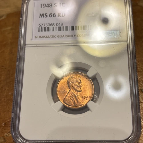 1948-S 1C NGC MS66RD Lincoln Cent 