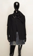 Allsaints Avant Garde Wool Cashmere Angora Blend Collared Open Cardigan Size US2