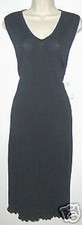 NWT w/Tags:  KATE HILL Ripple Effect Sleeveless Black Sweater Dress  Sz: L
