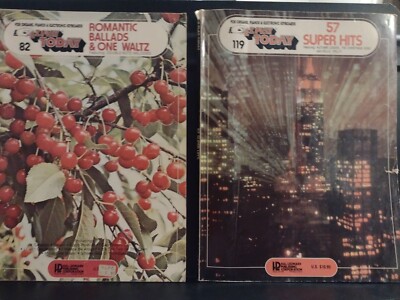 EZ Play Songbook Lot Of 2 Books #82 Romantic Ballads + #119 57 Super Hits VG