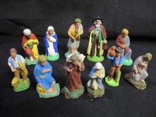 Santons de Provence en argile - Lot #16 - 11 Pièces