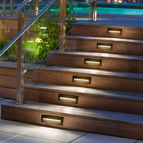 6W LED Outdoor Foot Lamp Fixture Corner Wall Light Stair Porch Wiring Box Garden - Picture 23 of 27