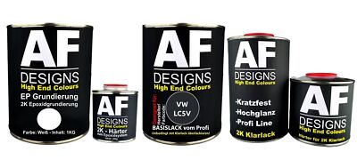 FÜR VW LC5V Midnight Blue Pearl 3.7L Autolack SET 2K Epoxid Grundierung Klarlack