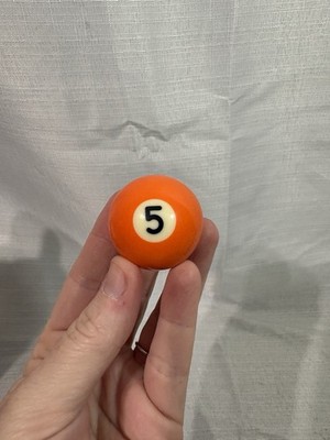 Replacement Mini Billiard Pool Ball 1.5'' Ball Number #5 Solid Orange