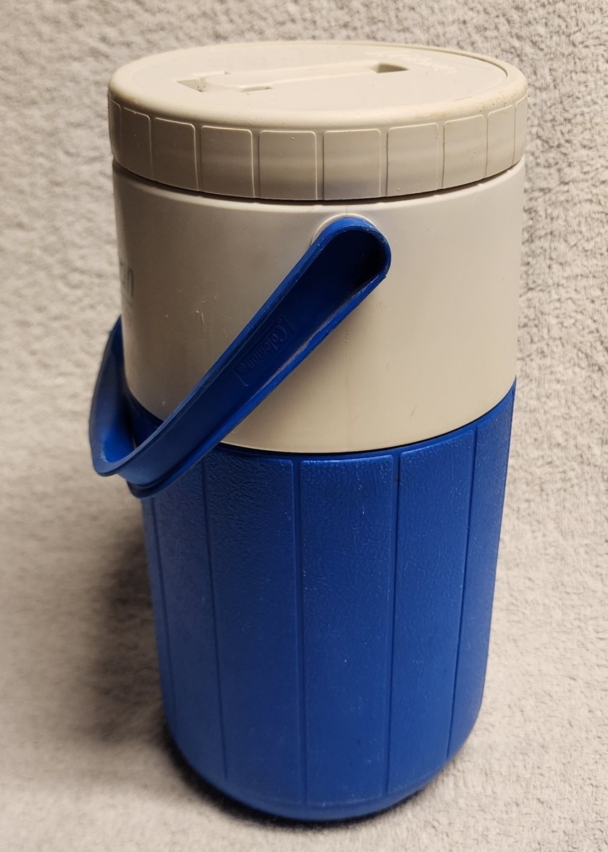 Coleman PolyLite 2 Quart Water Jug Cooler 5590 Spout Blue White