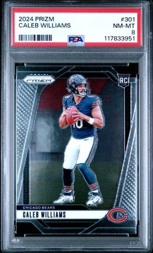 2024 Prizm Caleb Williams #301 PSA 8 NM MINT Rookie Card RC Broncos