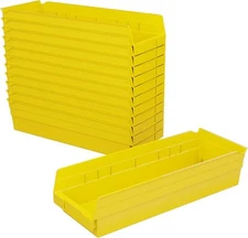Akro Mils 18 Inch Yellow Heavy Duty Storage Bins Versatile Organization Solution