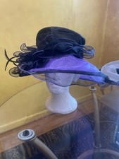 NWT Fancy Silky Kentucky Derby Wedding Hat Church Wide Brim Dressy Bucket