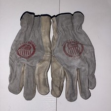 Vintage Union Pacific Railroad Leather Work Gloves Old Stock Large/XL