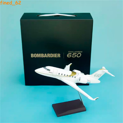 1:100 Bombardier Challenger 650 Corporate aircraft Jet Model 21cm/8inches Boxed
