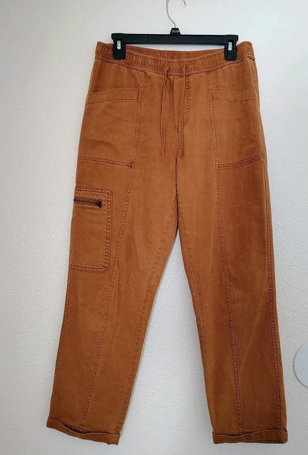 Nicole Miller Women's Ginger Capri Cargo Pants Sz 8 Waistband Lyocell/Cotton
