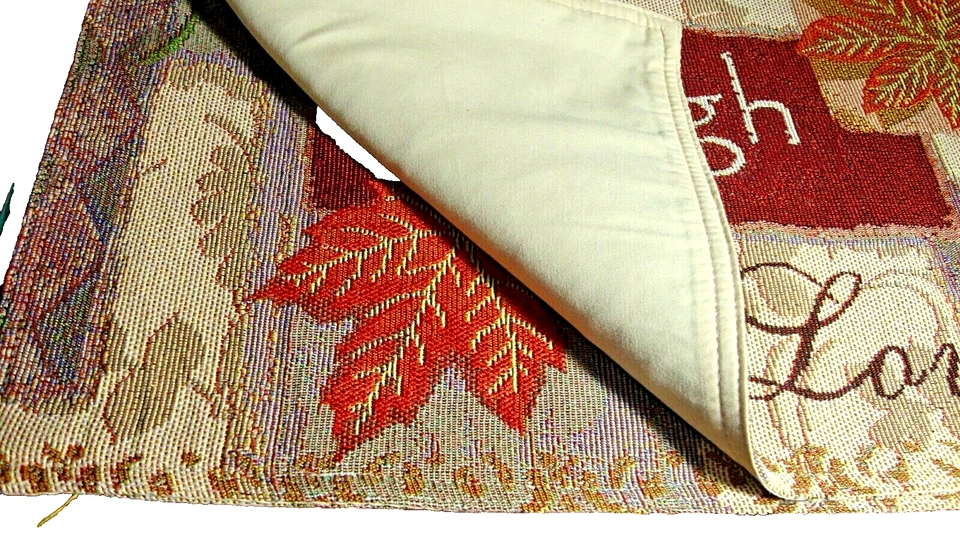 Set (4) 'Essential Home' Decorative Fall / Autum Tapestry Placemats 13"x18"  587 - Image 2 of 4
