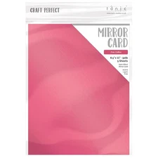 Craft Perfect Satin Mirror Cardstock 8.5"X11" 5/Pkg-Satin -Pink Chiffon