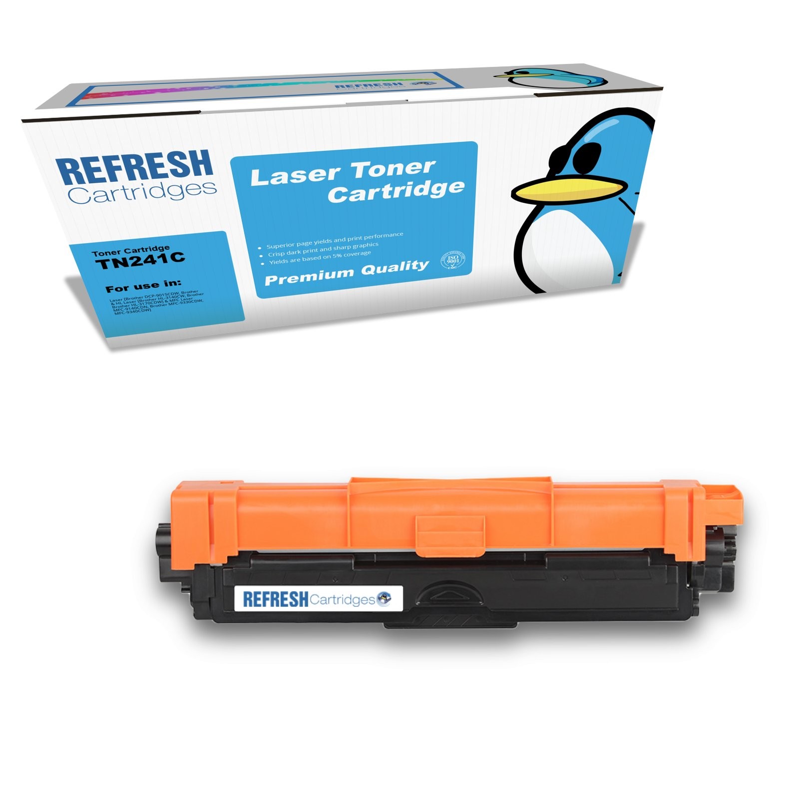 Refresh Cartridges Cyan TN241C Toner Compatible With Brother Printers