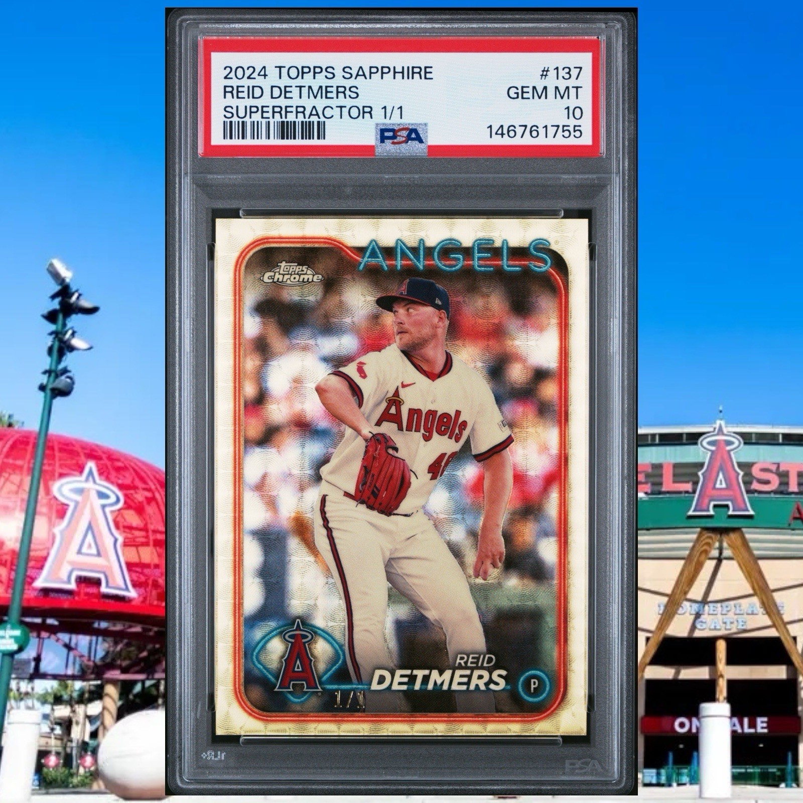 2024 Topps Chrome Sapphire Reid Detmers Superfractor 1/1 #137 PSA 10 🔥⚾️🔥