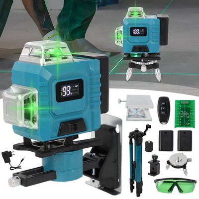 16 Line Laser Level Wasserwaage 4D 360° Kreuzlinienlaser Kit mit Koffer +Stativ