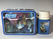 Vintage 1980 Star Wars Empire Strikes Back Metal Lunchbox & Yoda Thermos Set