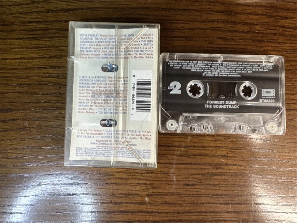 FORREST GUMP Cassette Tape 90s Soundtrack LYNYRD SKYNYRD CCR THE DOORS BOB DYLAN - Image 2 of 4