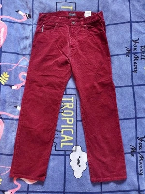 Men Armani Jeans Trousers Burgundy Cotton 33 / L / - Bild 1 von 4