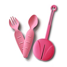 Toddler Travel Utensils with Case   BPA-Free Spoon  Fork Set for Kids, Porta...