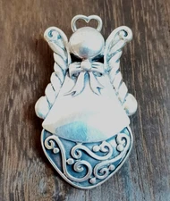 Sterling Silver Angel Pin or Pendant Brooch Vintage Jewelry Tested