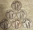 $1.50 Silver Face Standing Liberty Quarters 1927 To 30. VG+/Fine